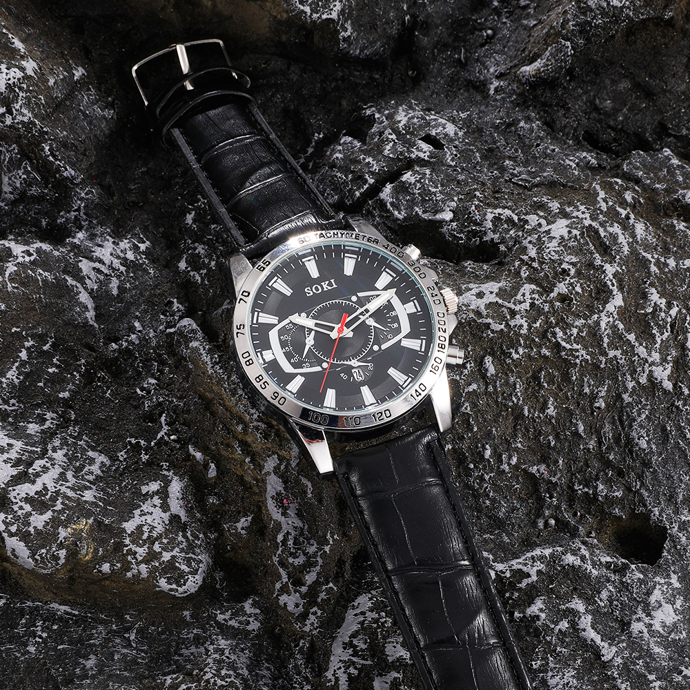 Fashion Solid Color Buckle Quartz Menu0027s Watches