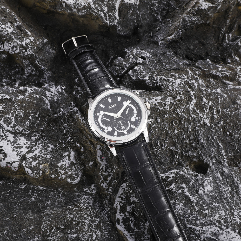 Fashion Solid Color Buckle Quartz Menu0027s Watches