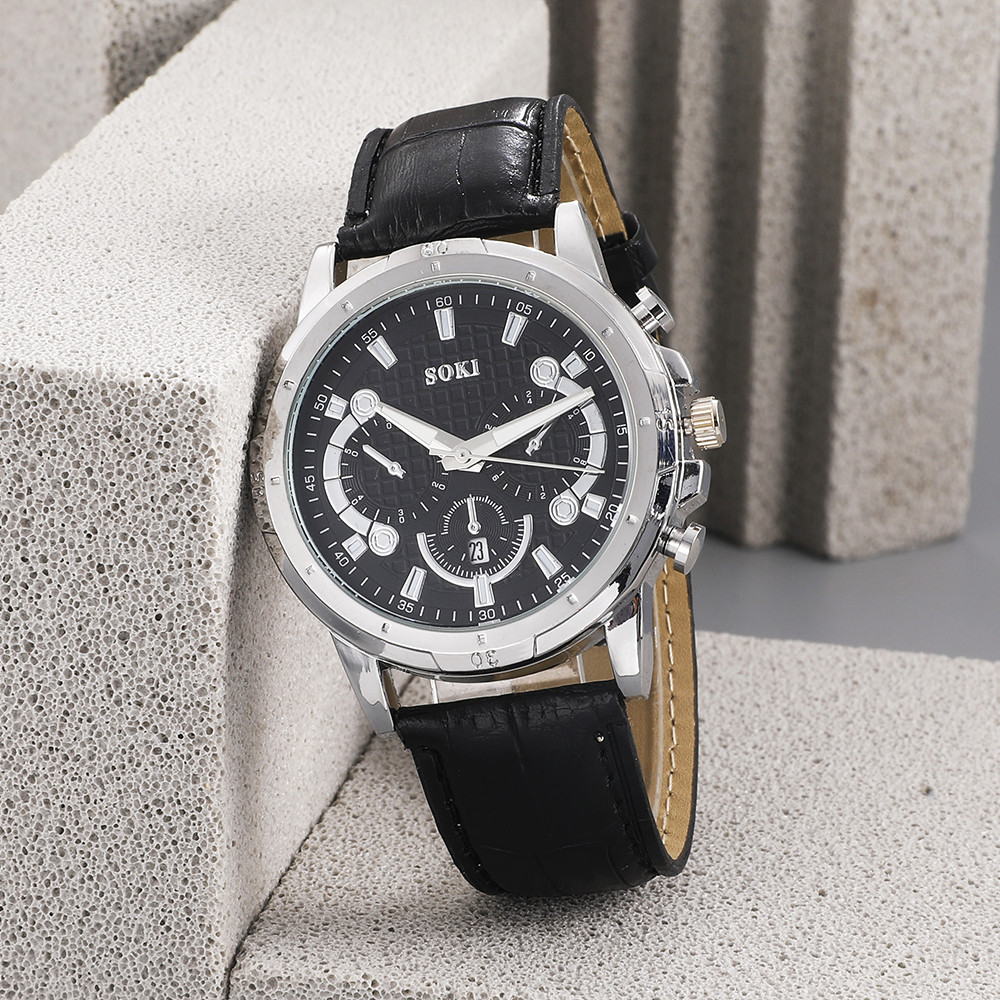 Fashion Solid Color Buckle Quartz Menu0027s Watches