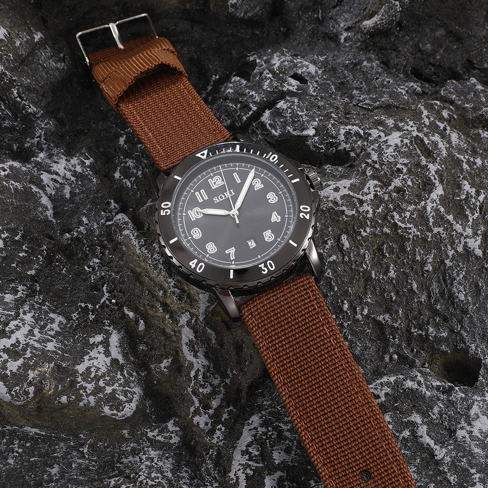 Fashion Solid Color Buckle Quartz Menu0027s Watches