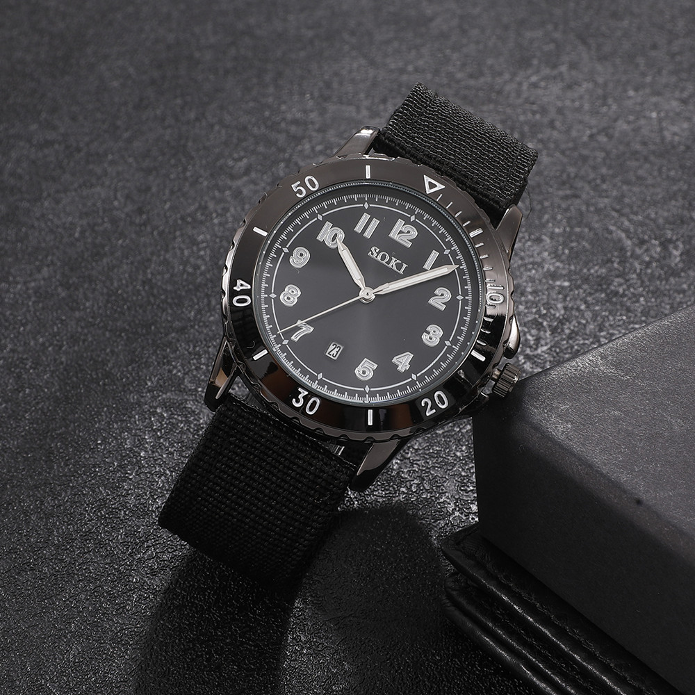 Fashion Solid Color Buckle Quartz Menu0027s Watches