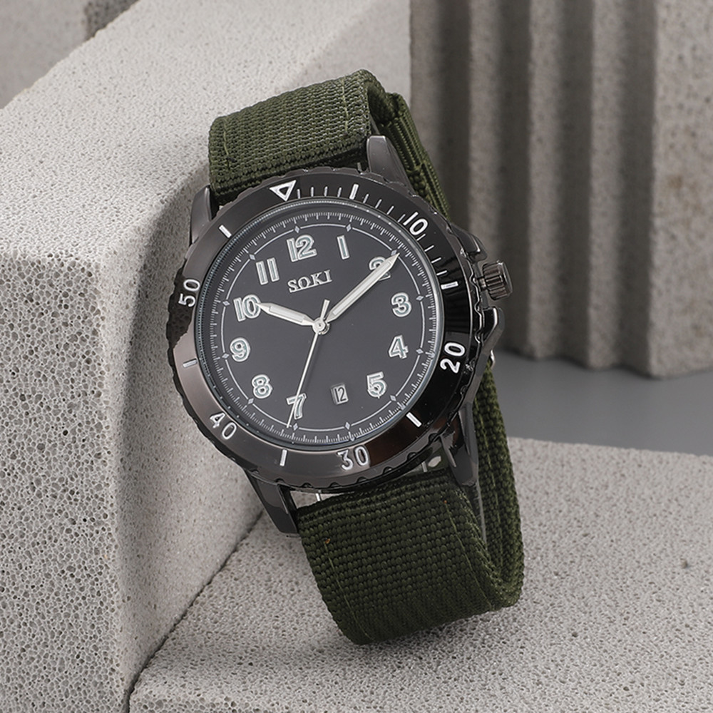 Fashion Solid Color Buckle Quartz Menu0027s Watches