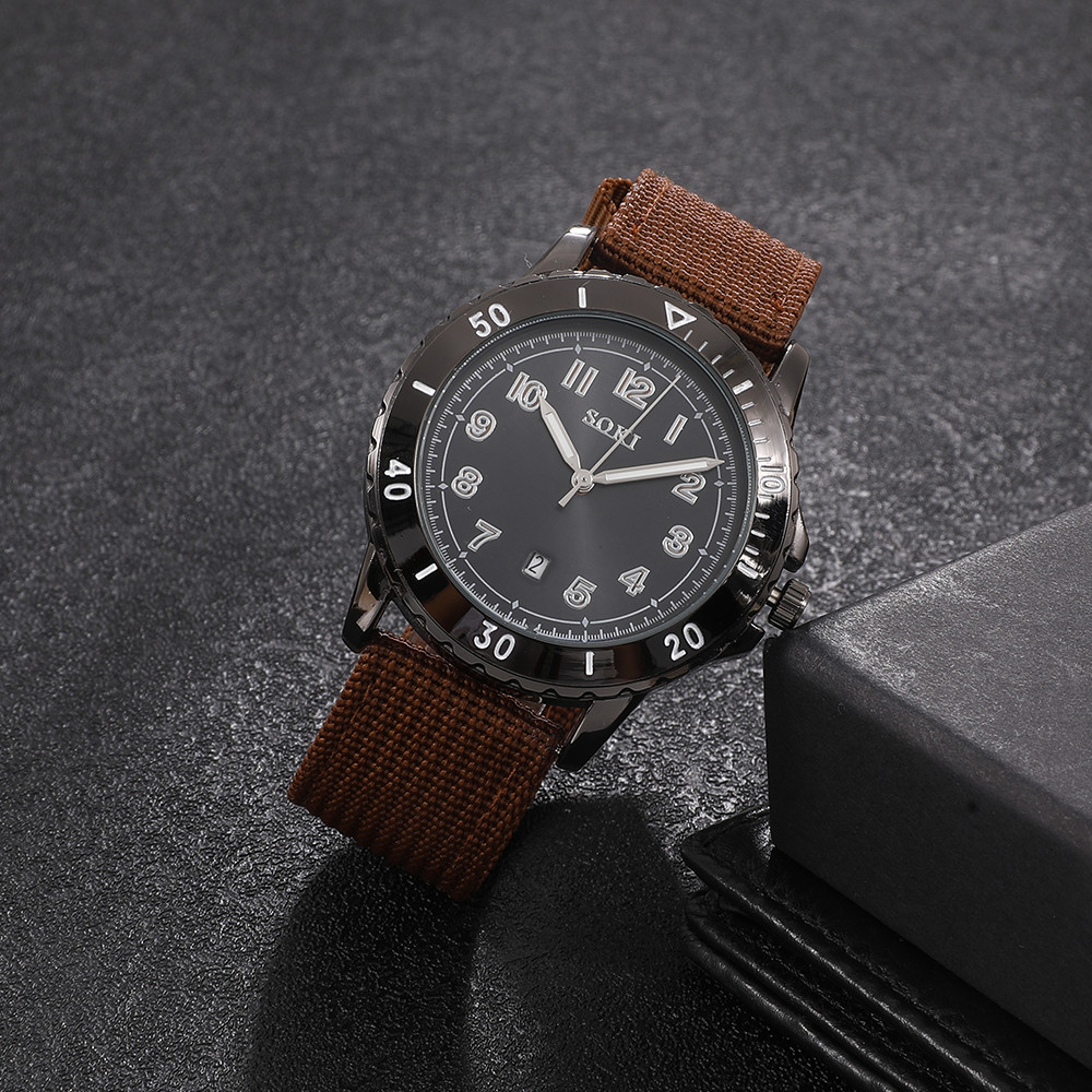 Fashion Solid Color Buckle Quartz Menu0027s Watches