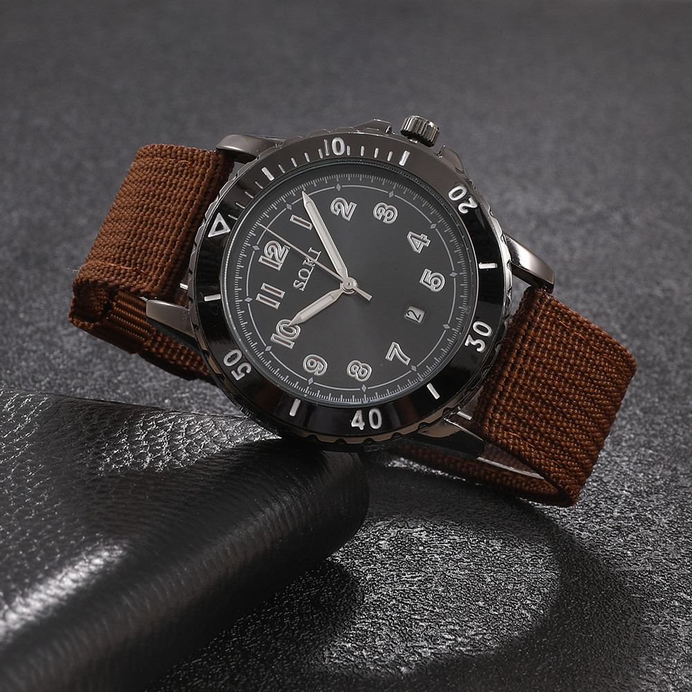 Fashion Solid Color Buckle Quartz Menu0027s Watches