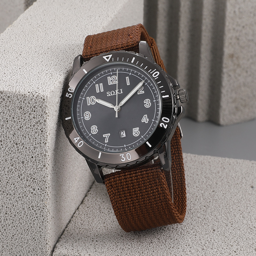 Fashion Solid Color Buckle Quartz Menu0027s Watches