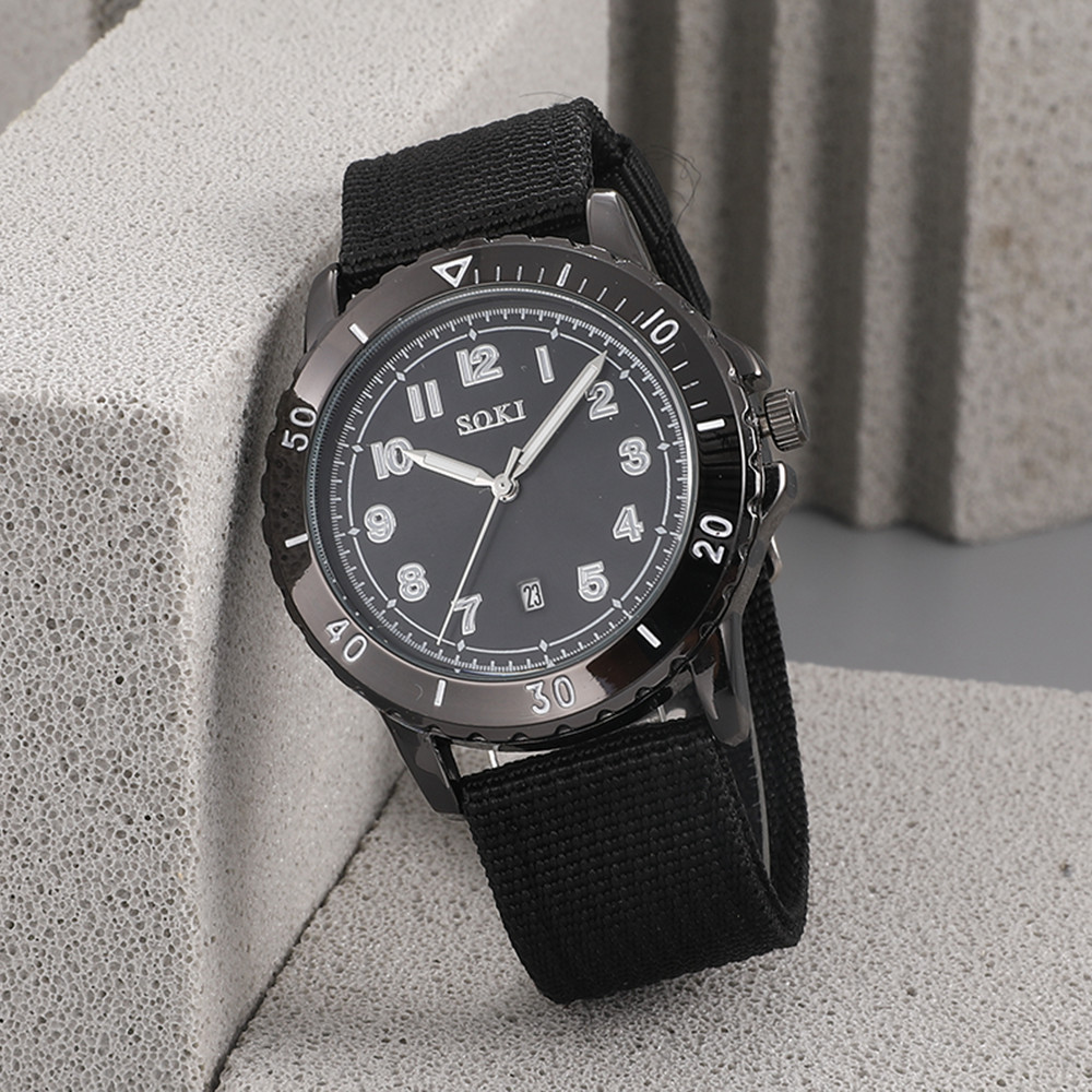 Fashion Solid Color Buckle Quartz Menu0027s Watches
