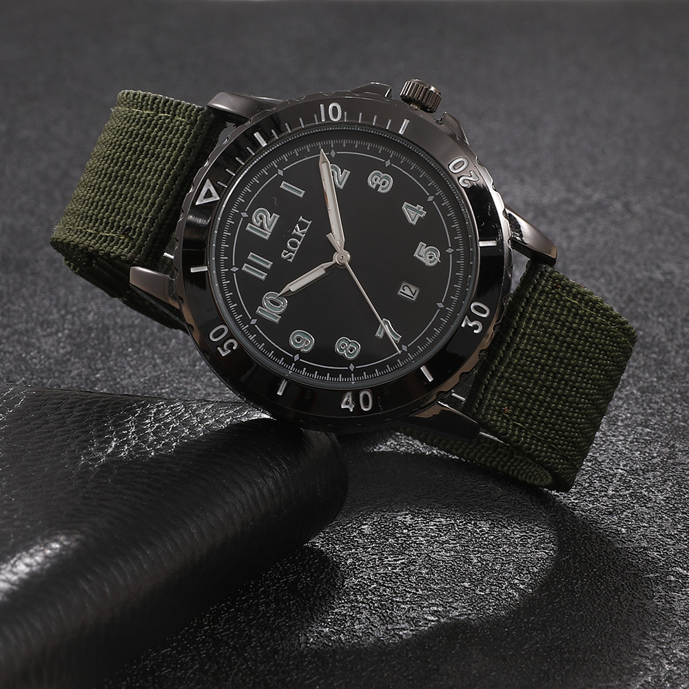 Fashion Solid Color Buckle Quartz Menu0027s Watches