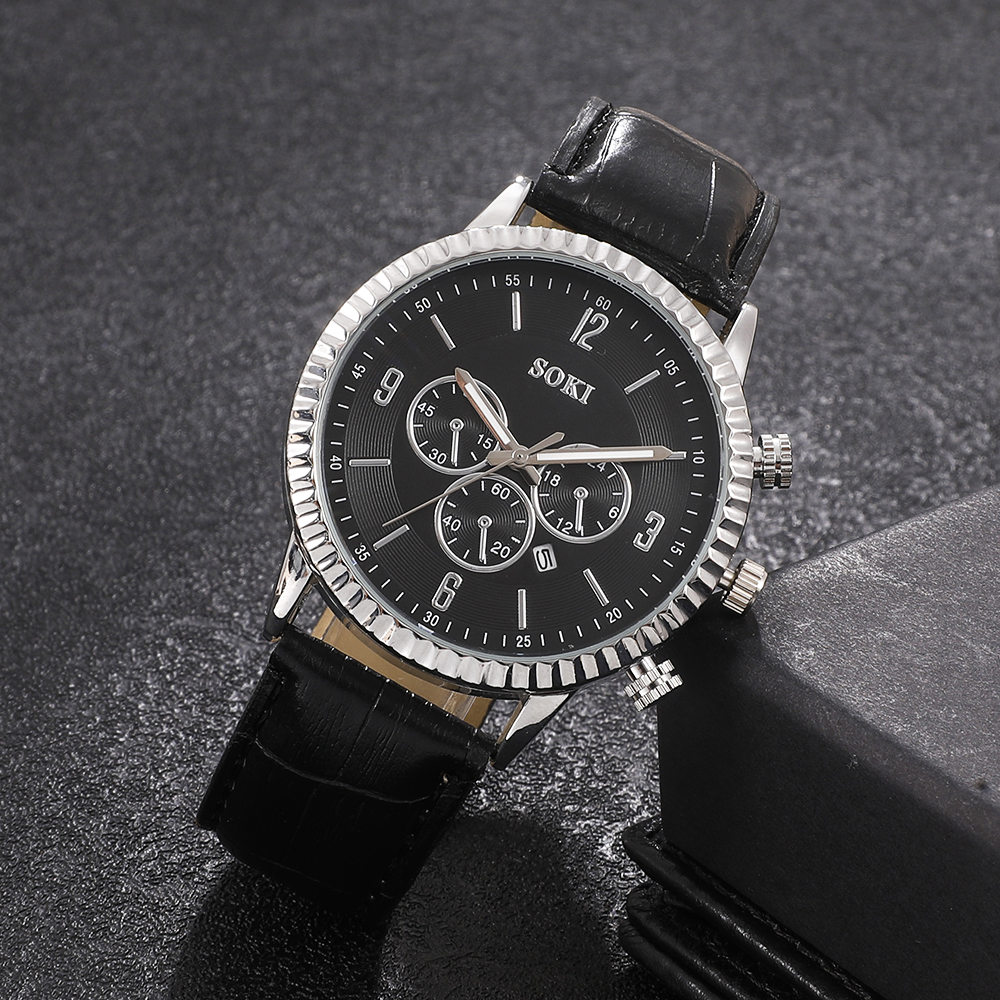 Fashion Round Buckle Quartz Menu0027s Watches