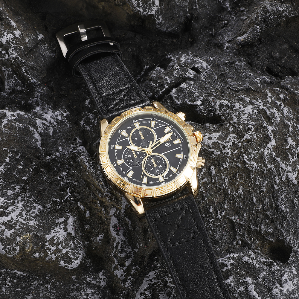 Fashion Round Buckle Quartz Menu0027s Watches