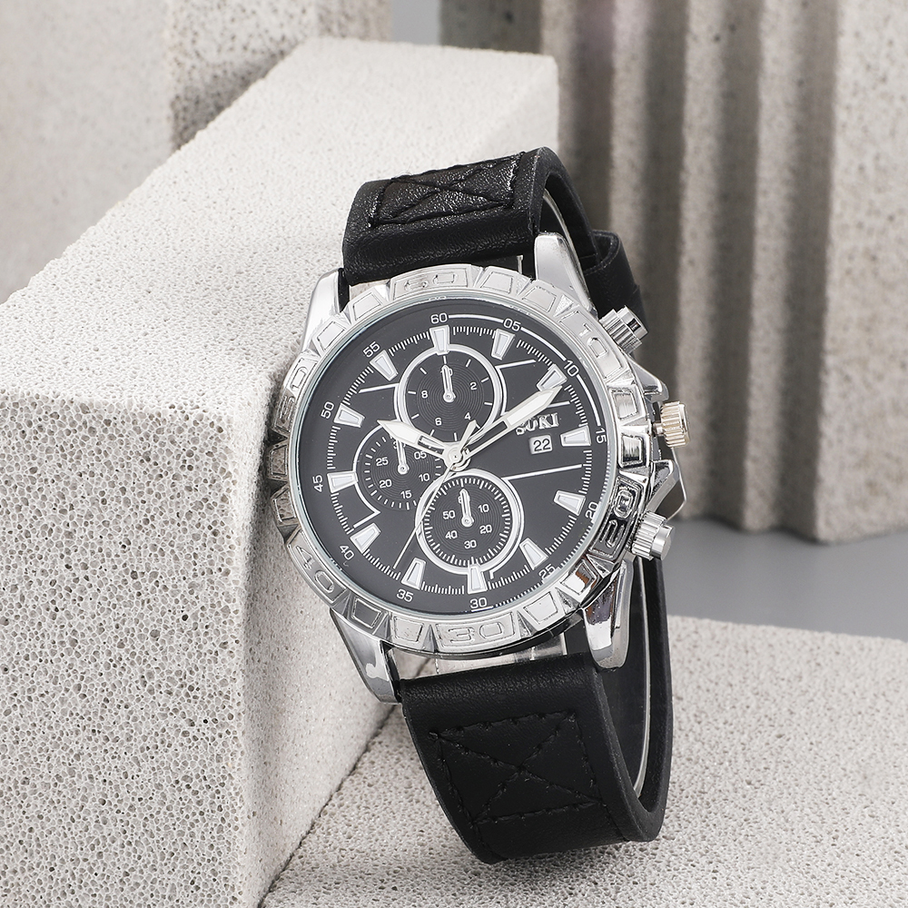 Fashion Round Buckle Quartz Menu0027s Watches