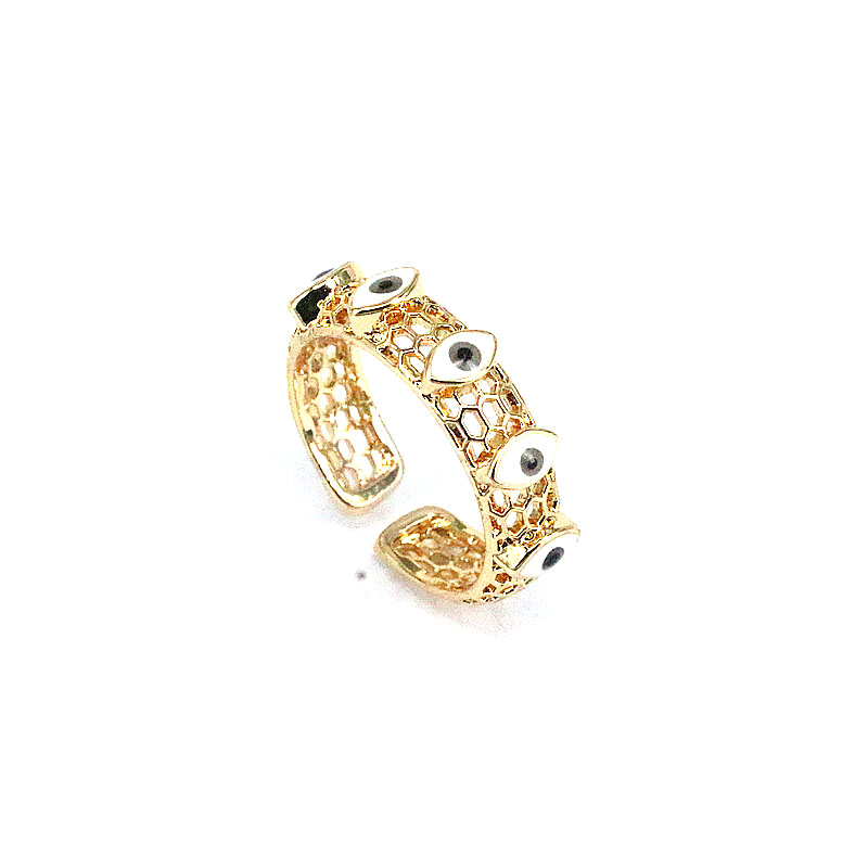 Retro Devilu0027S Eye Copper Gold Plated Open Ring 1 Piece