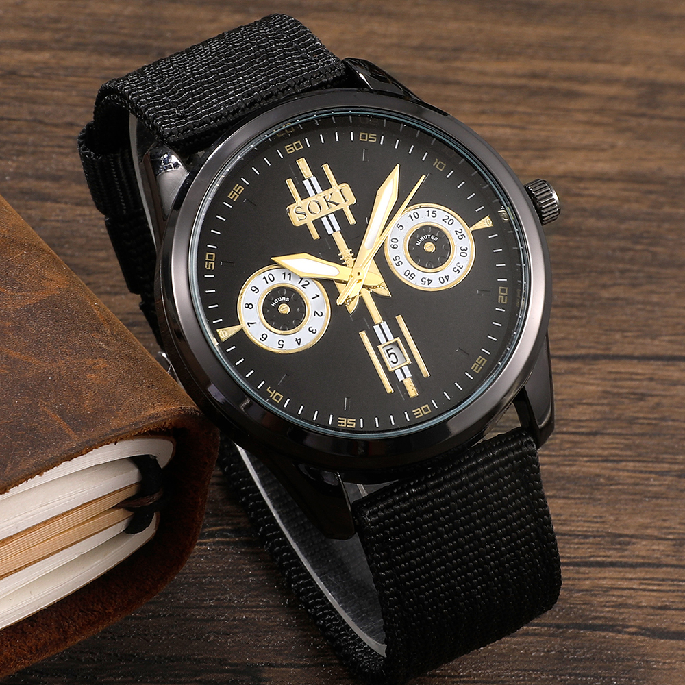 Fashion Round Buckle Quartz Menu0027s Watches