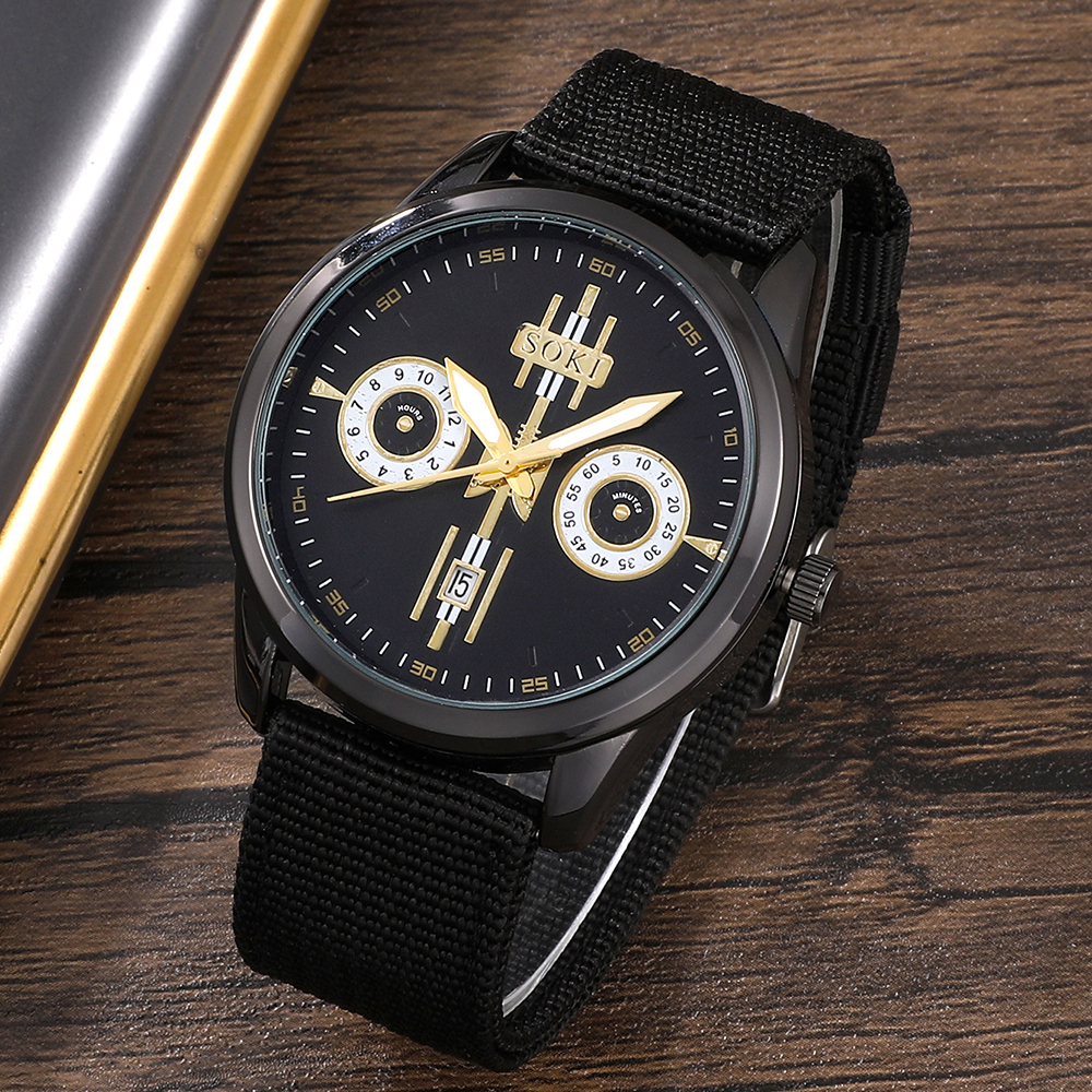 Fashion Round Buckle Quartz Menu0027s Watches