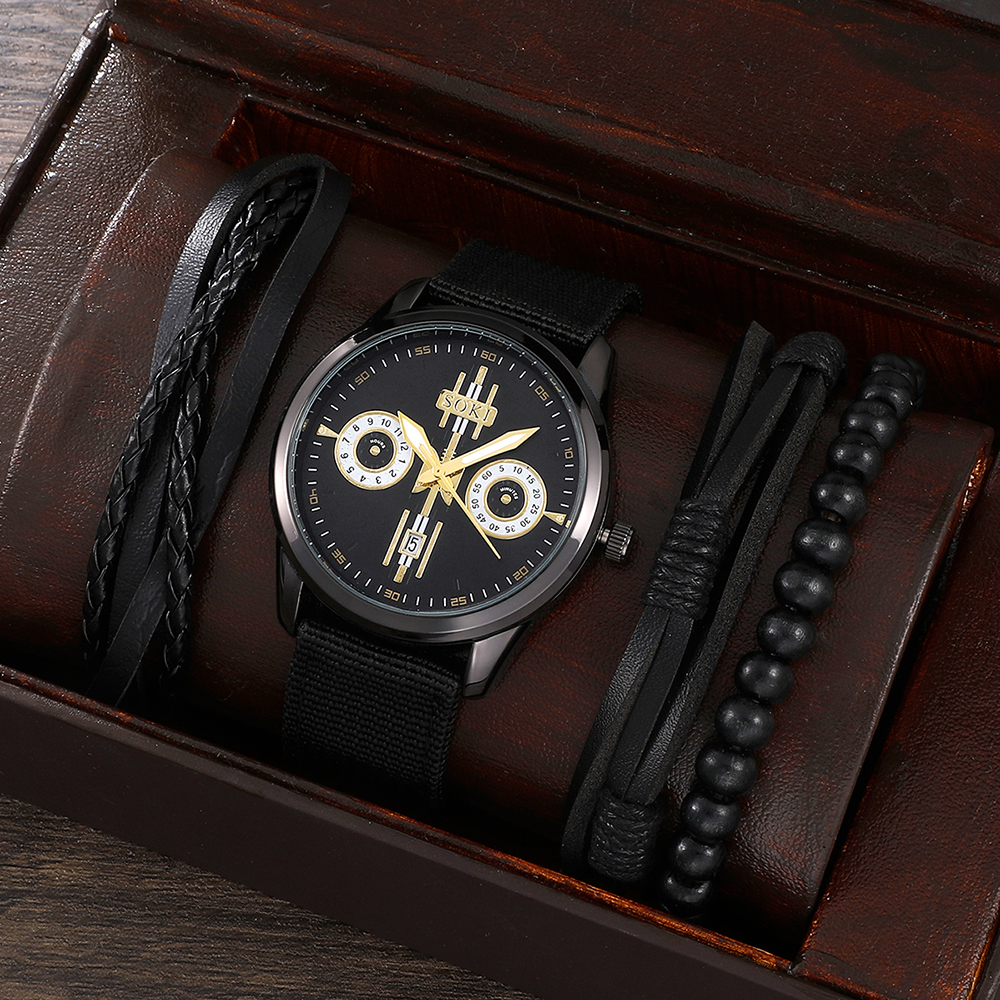 Fashion Round Buckle Quartz Menu0027s Watches