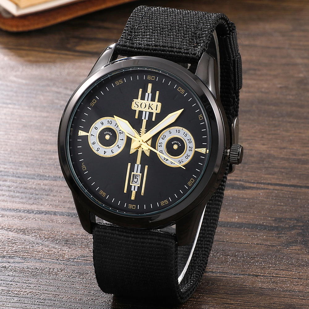 Fashion Round Buckle Quartz Menu0027s Watches