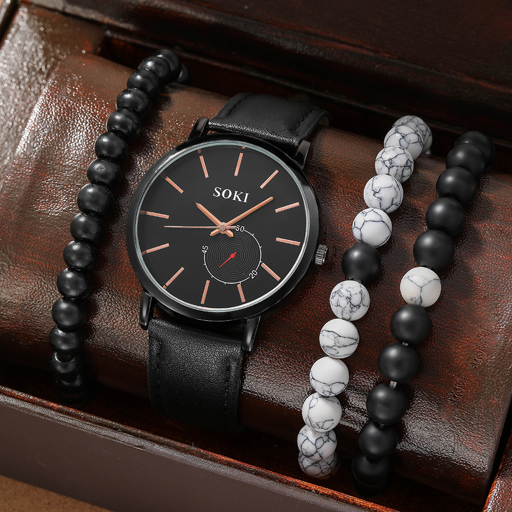 Fashion Round Buckle Quartz Menu0027s Watches
