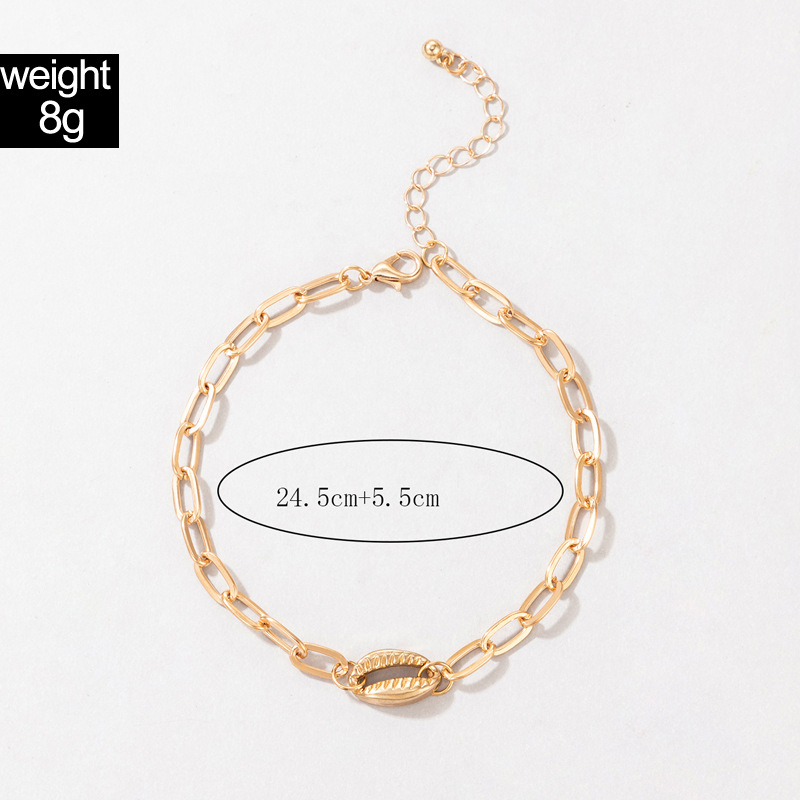 Simple Style Shell Alloy Unisex Anklet 1 Piece