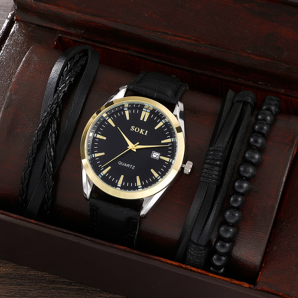 Fashion Round Buckle Quartz Menu0027s Watches