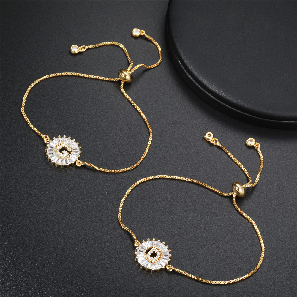 Fashion Letter Alloy Inlay Artificial Gemstones Womenu0027S Bracelets 1 Piece
