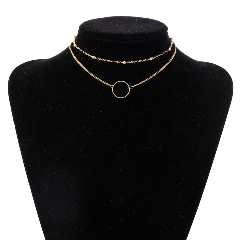 Fashion Solid Color Alloy Womenu0027S Layered Necklaces 2 Pieces