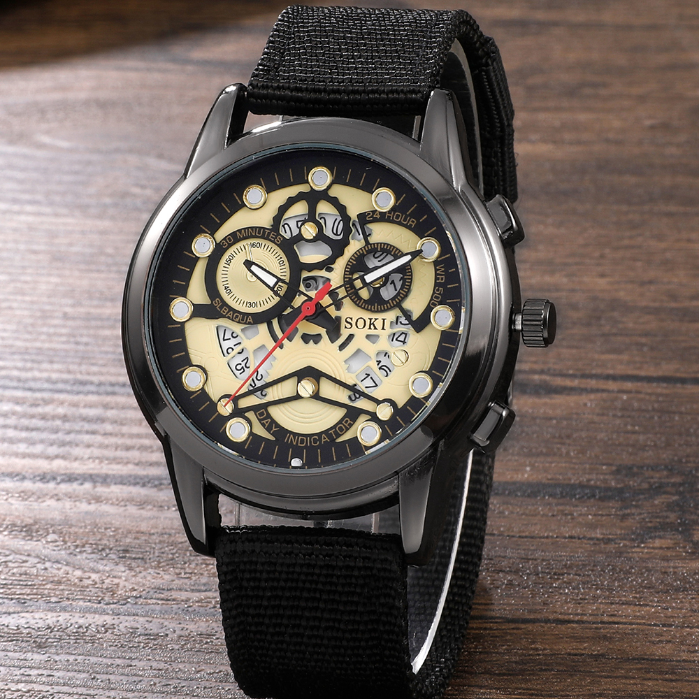 Fashion Gear Buckle Quartz Menu0027s Watches