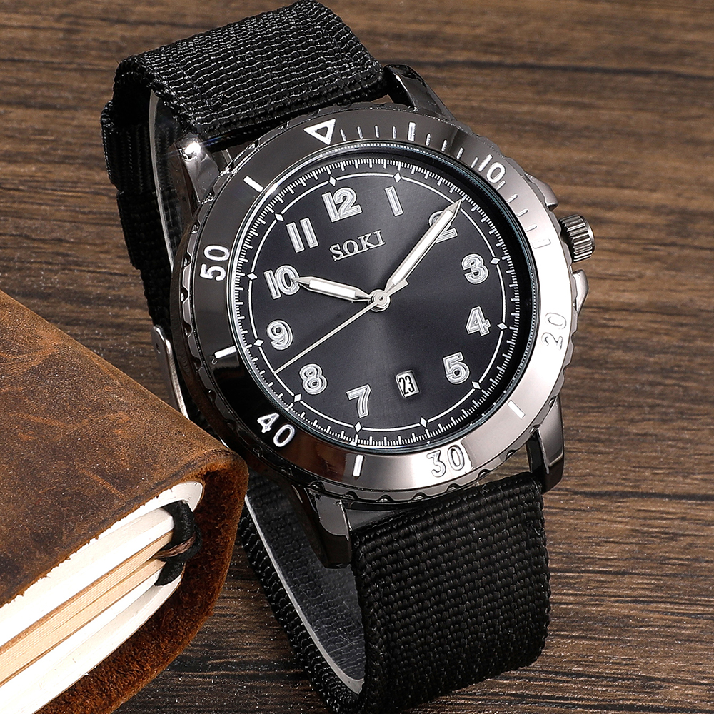 Fashion Solid Color Buckle Quartz Menu0027s Watches