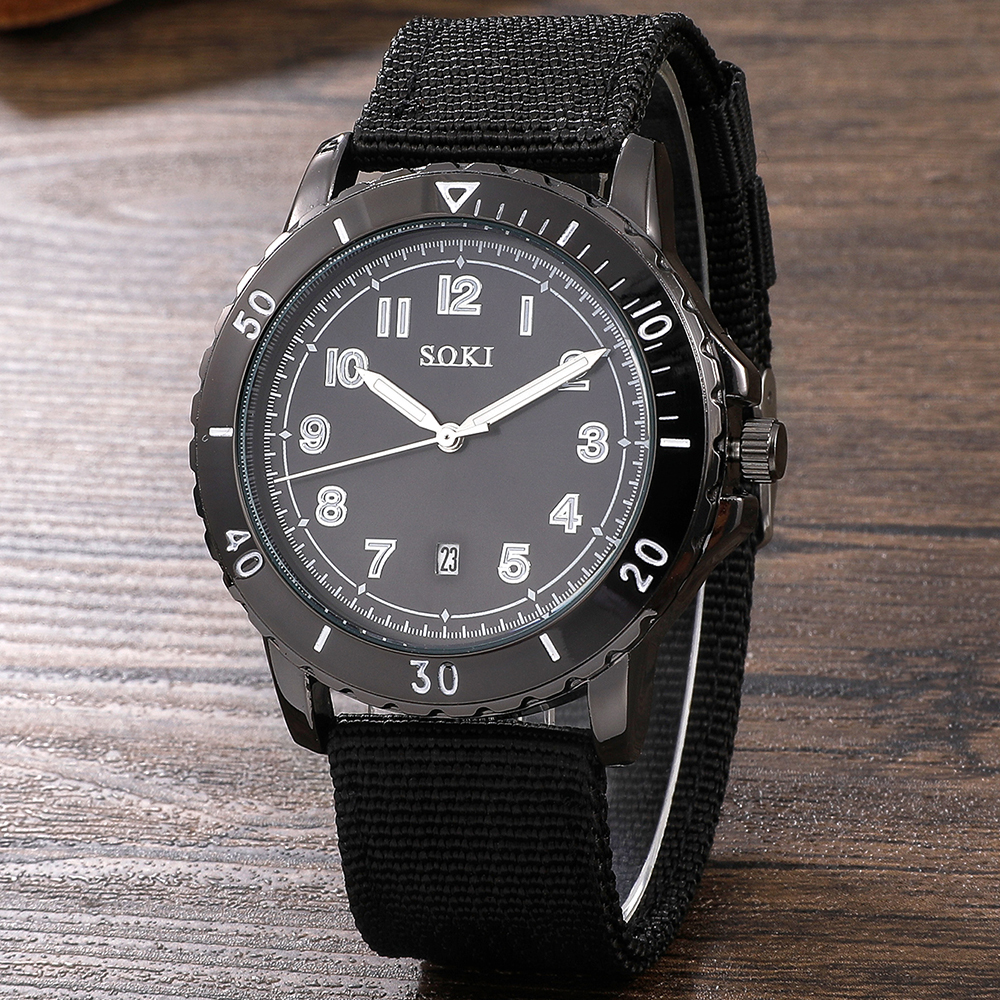 Fashion Solid Color Buckle Quartz Menu0027s Watches