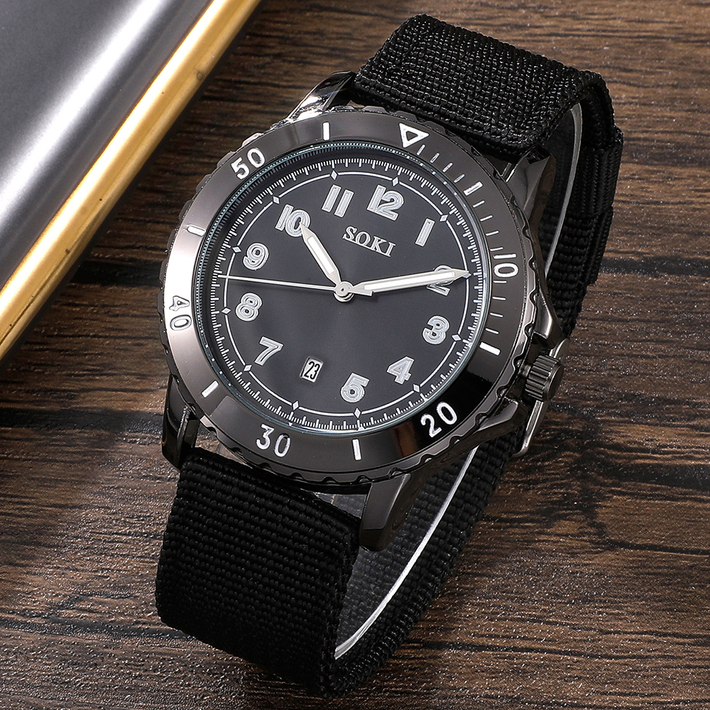 Fashion Solid Color Buckle Quartz Menu0027s Watches