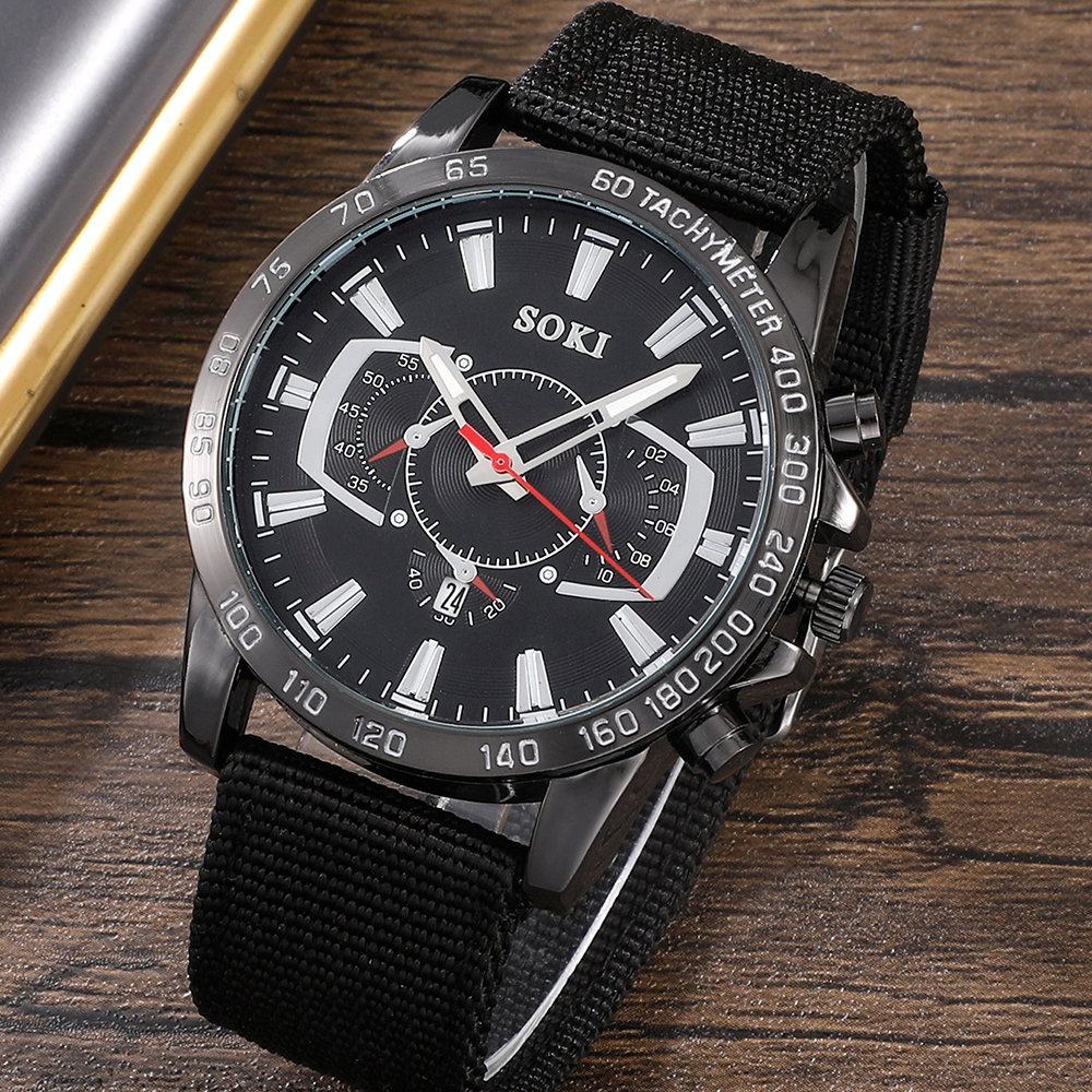 Fashion Round Buckle Quartz Menu0027s Watches