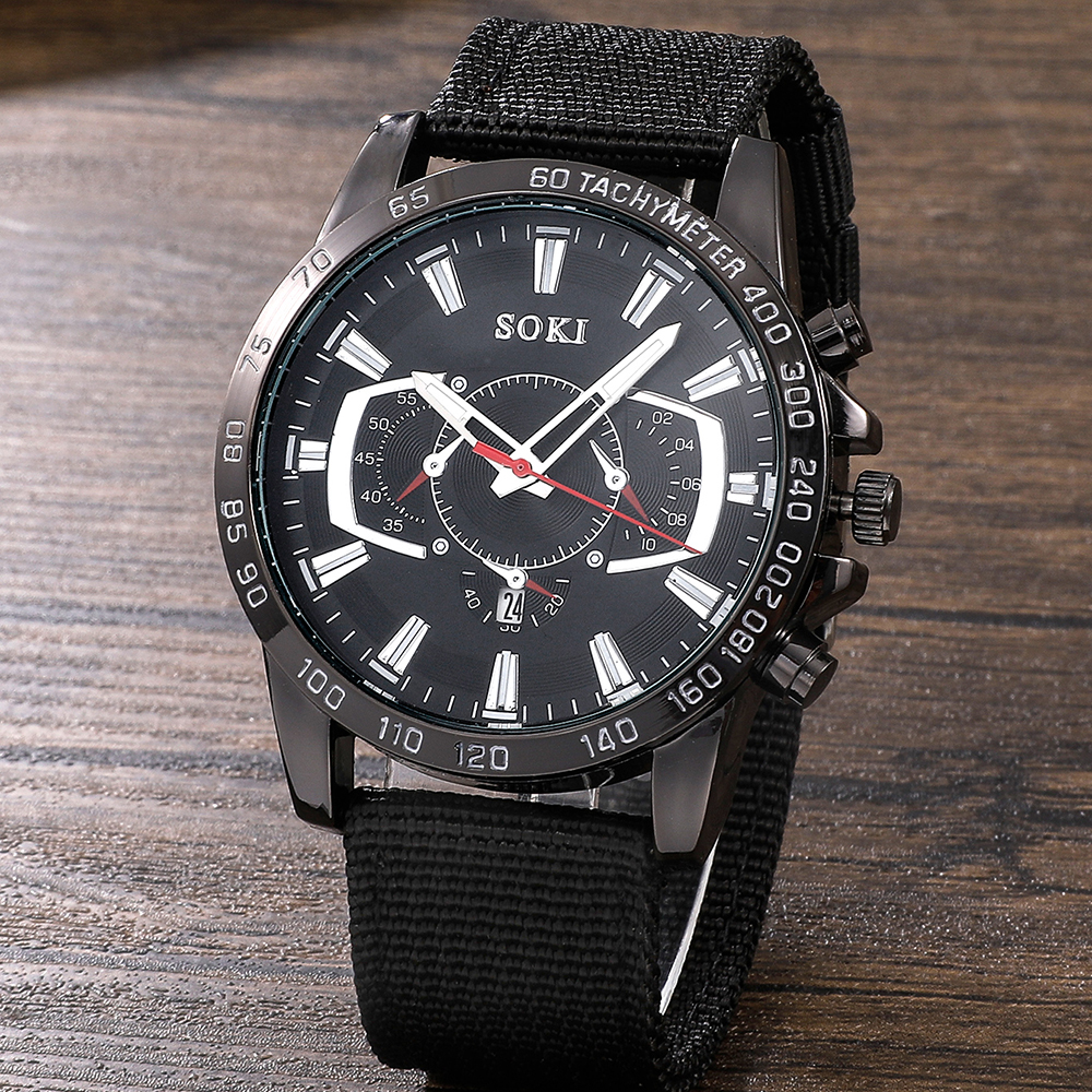 Fashion Round Buckle Quartz Menu0027s Watches
