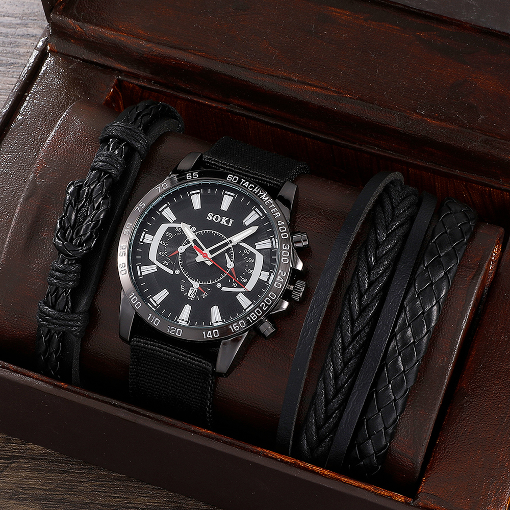 Fashion Round Buckle Quartz Menu0027s Watches