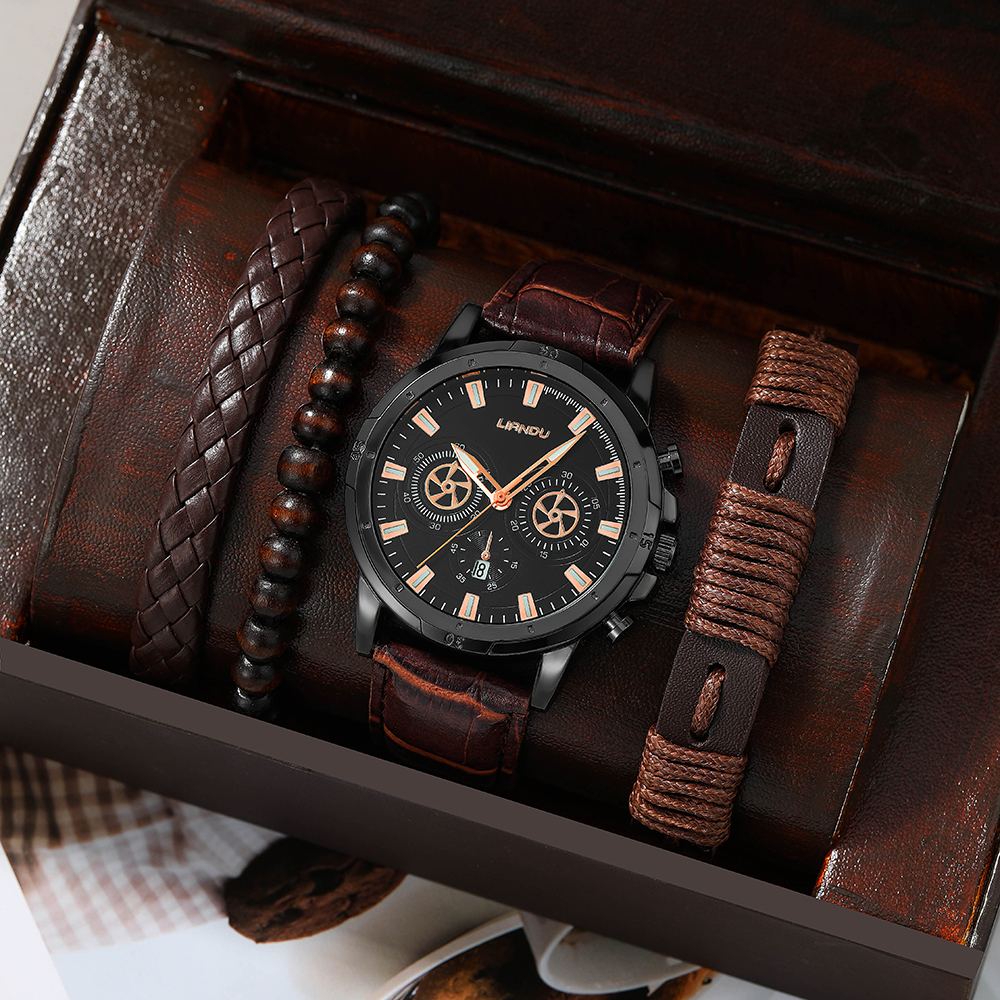 Fashion Round Buckle Quartz Menu0027s Watches