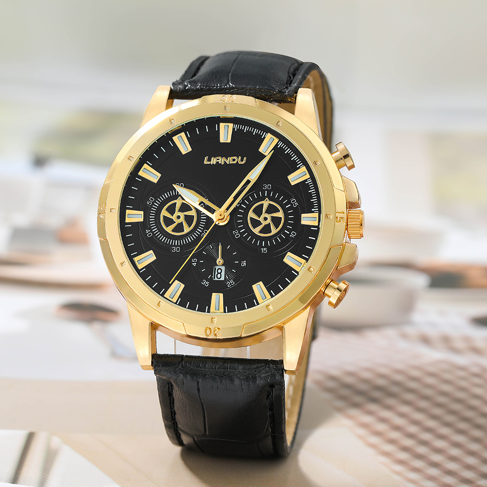 Fashion Round Buckle Quartz Menu0027s Watches
