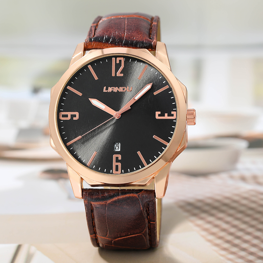 Fashion Solid Color Buckle Quartz Menu0027s Watches