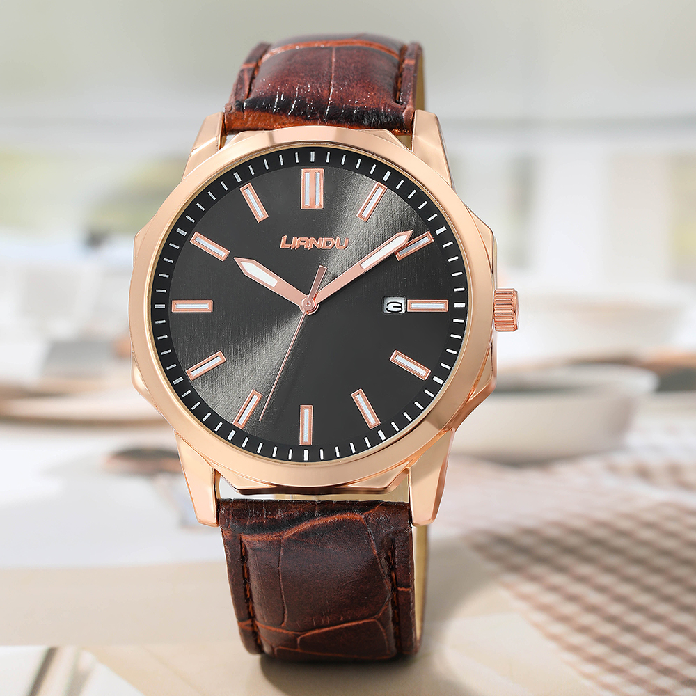 Fashion Solid Color Buckle Quartz Menu0027s Watches