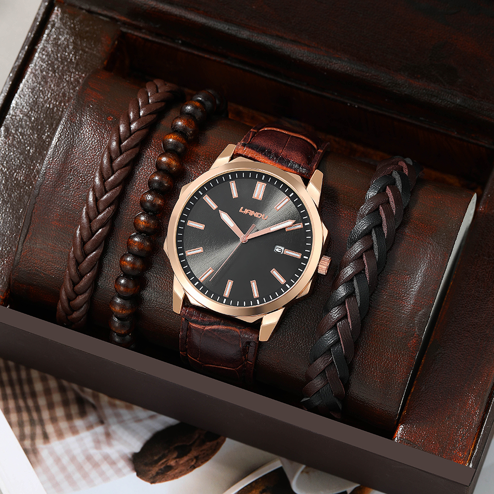Fashion Solid Color Buckle Quartz Menu0027s Watches