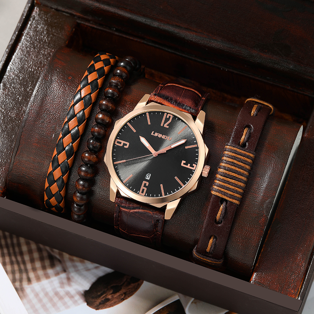 Fashion Solid Color Buckle Quartz Menu0027s Watches