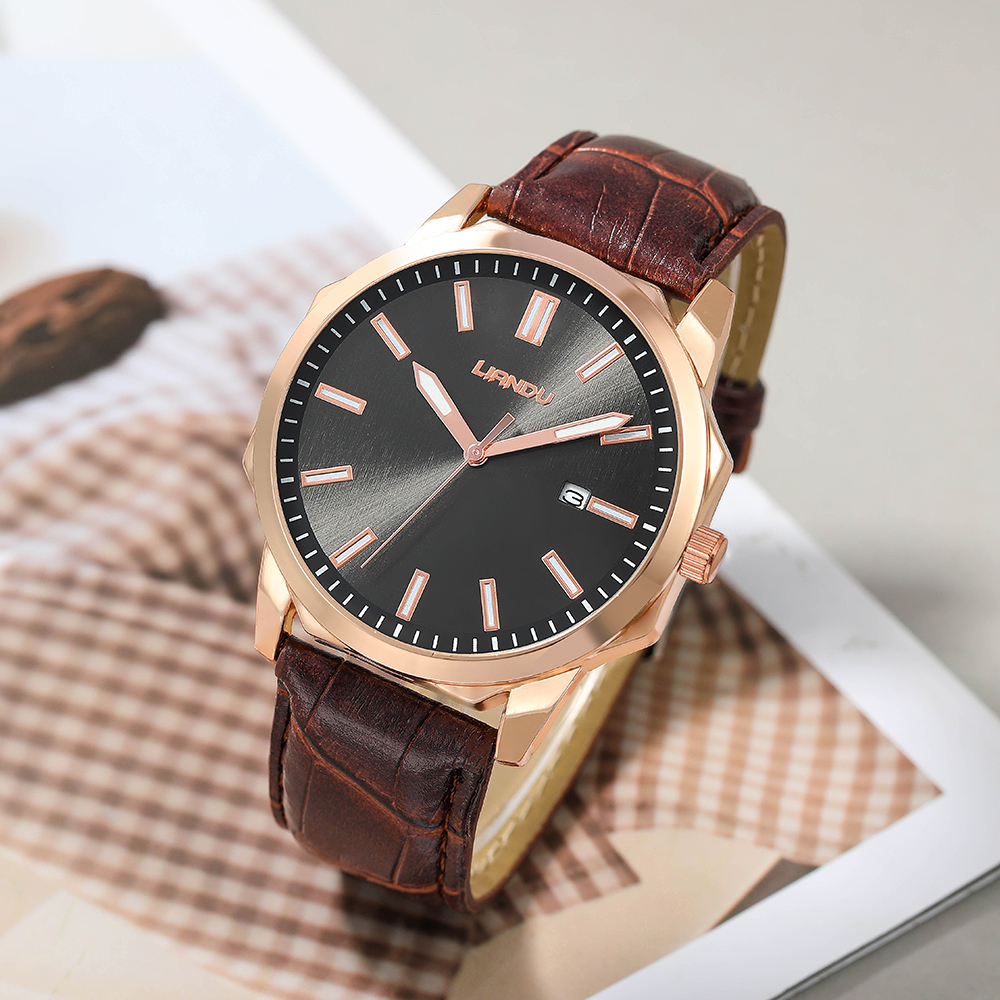 Fashion Solid Color Buckle Quartz Menu0027s Watches