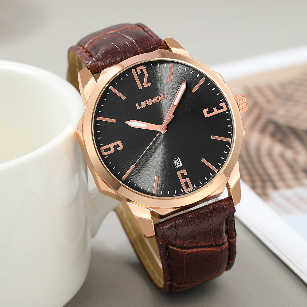 Fashion Solid Color Buckle Quartz Menu0027s Watches
