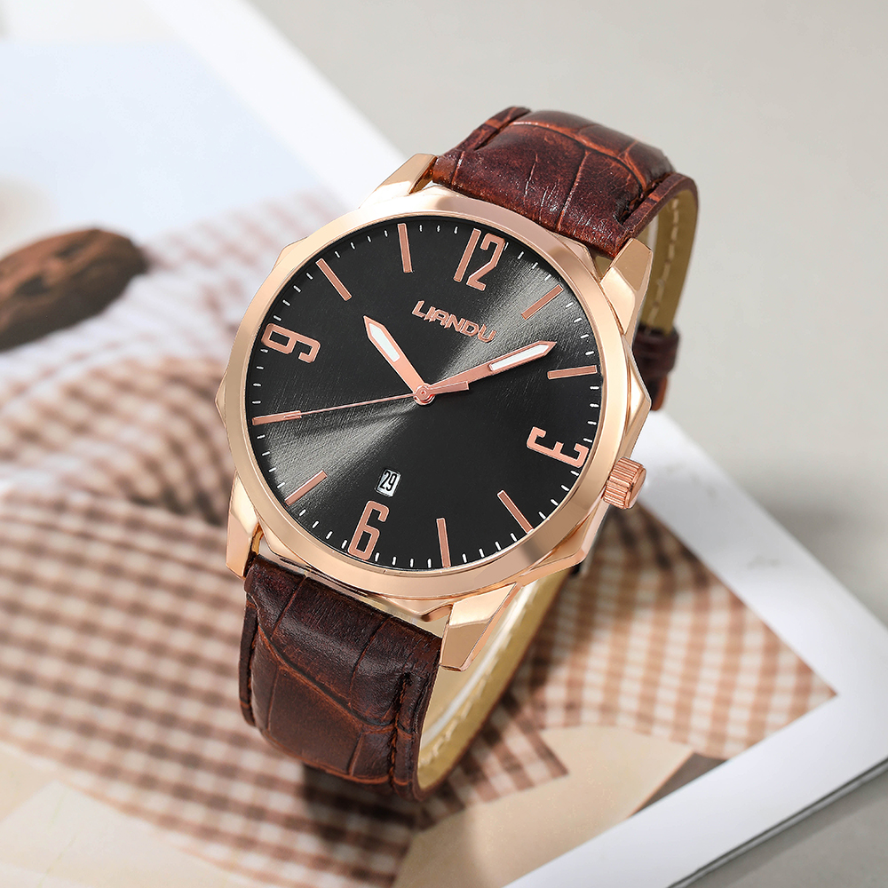 Fashion Solid Color Buckle Quartz Menu0027s Watches