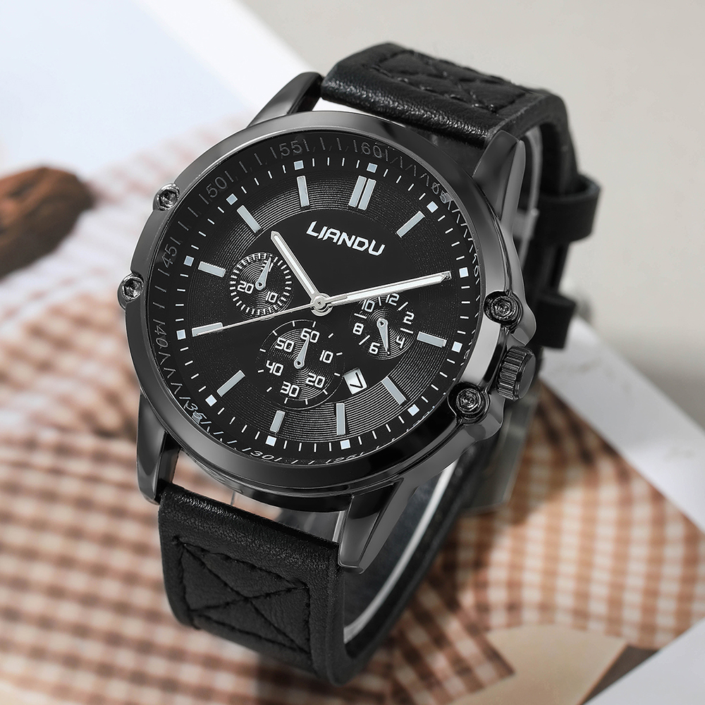 Fashion Solid Color Buckle Quartz Menu0027s Watches