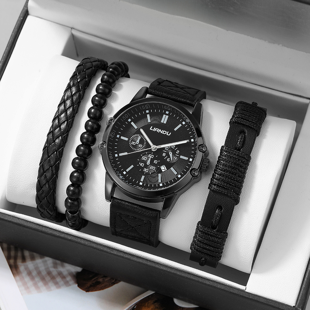 Fashion Solid Color Buckle Quartz Menu0027s Watches
