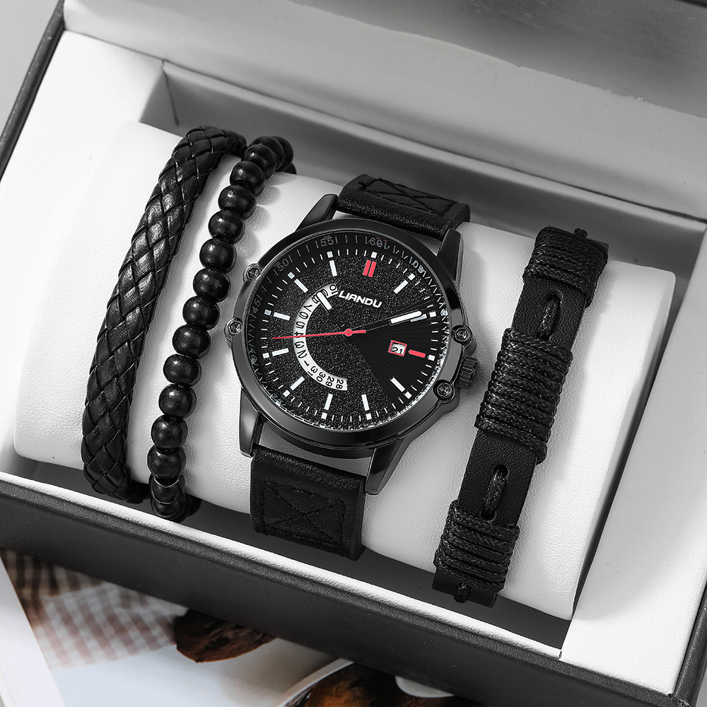 Fashion Solid Color Buckle Quartz Menu0027s Watches