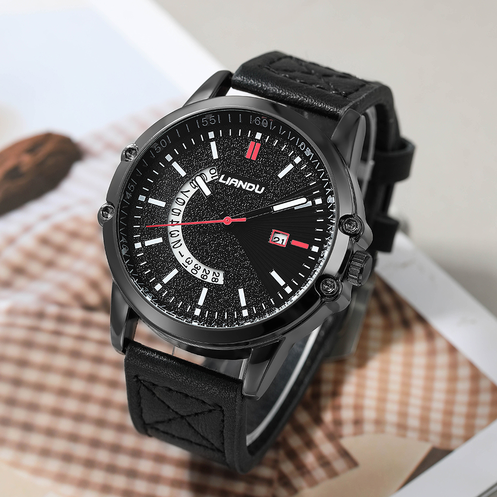 Fashion Solid Color Buckle Quartz Menu0027s Watches