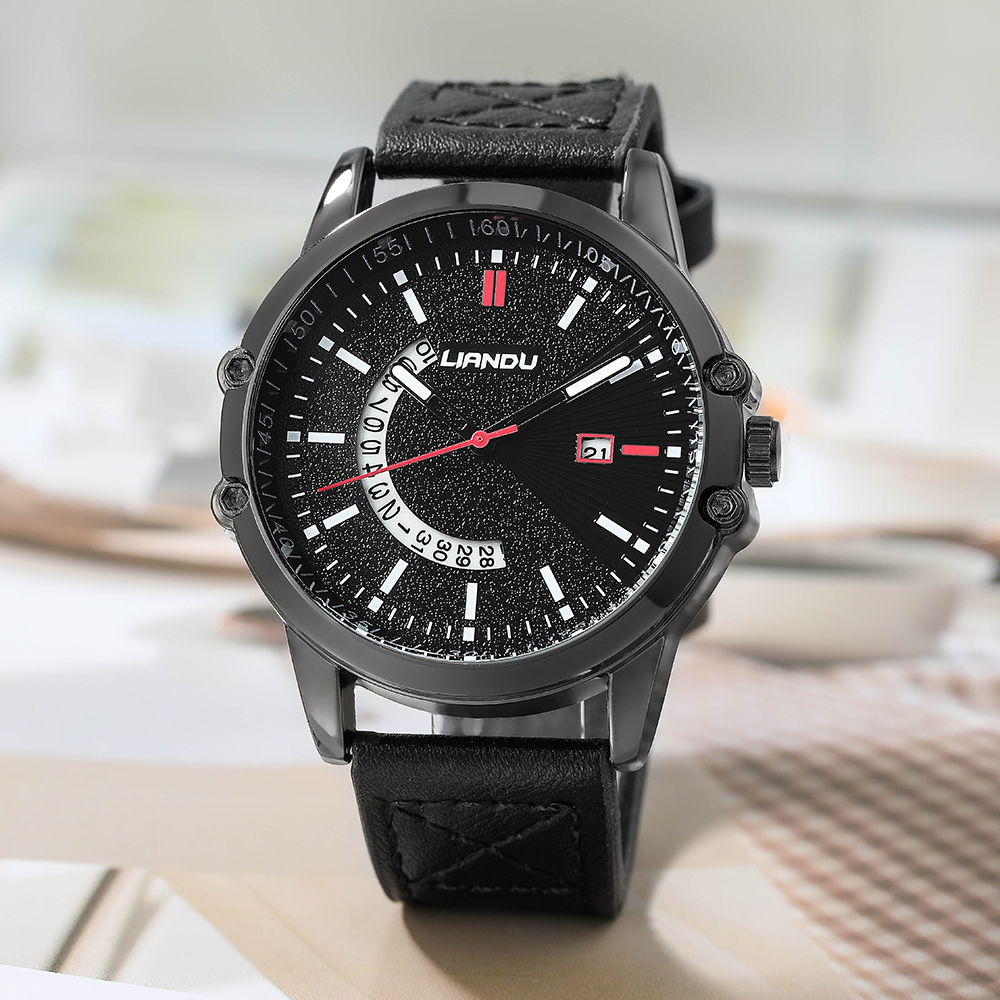 Fashion Solid Color Buckle Quartz Menu0027s Watches