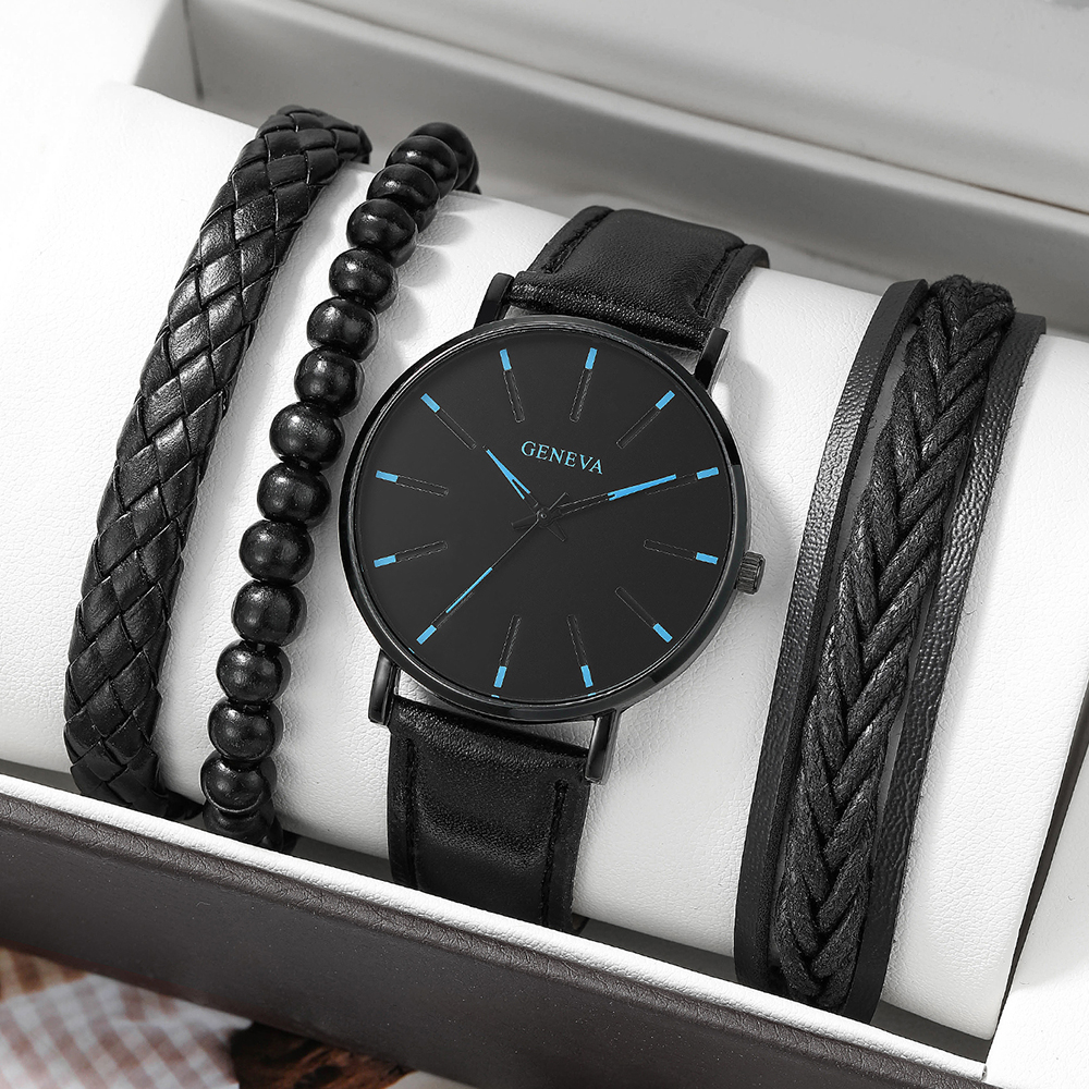 Fashion Solid Color Buckle Quartz Menu0027s Watches