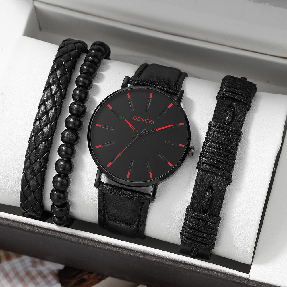 Fashion Solid Color Buckle Quartz Menu0027s Watches