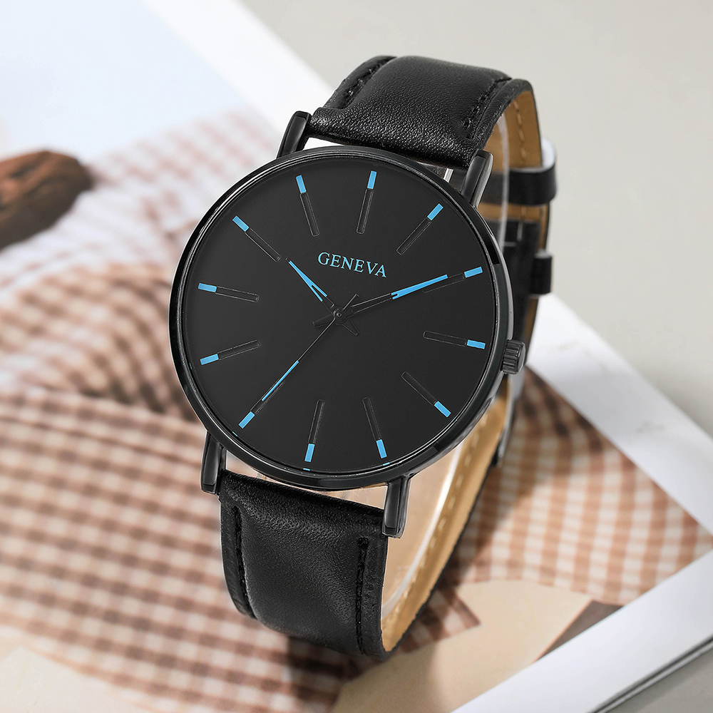 Fashion Solid Color Buckle Quartz Menu0027s Watches