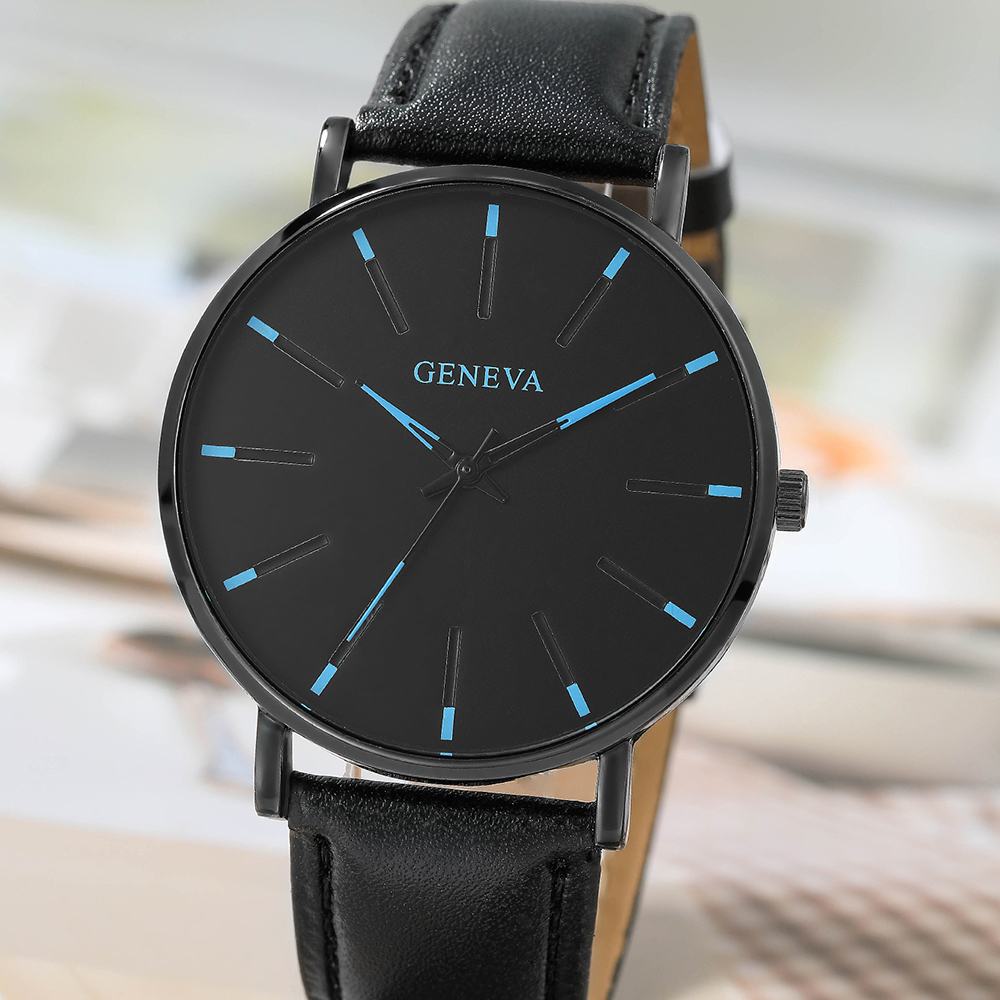 Fashion Solid Color Buckle Quartz Menu0027s Watches