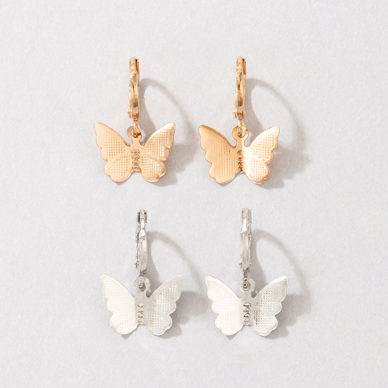 Simple Style Butterfly Alloy Plating Unisex Dangling Earrings 2 Pairs